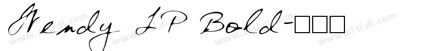 Wendy LP Bold字体转换